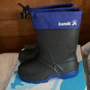 Kamik Kids' Black and blue snow Boots